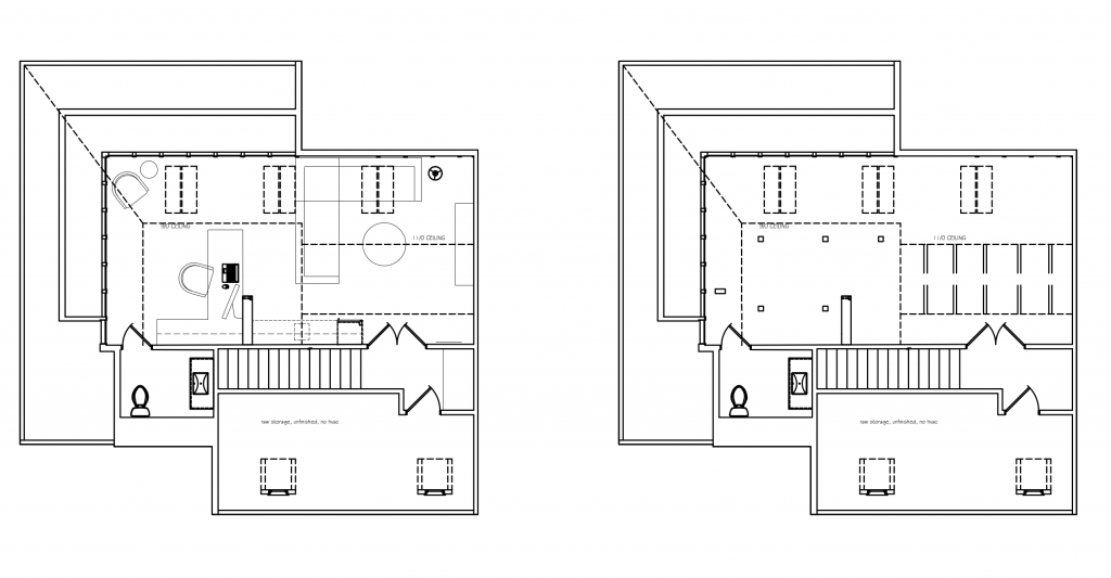 Attic home office floor plan